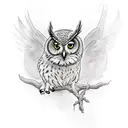 stack of books with owl flying out of them tattoo design idea