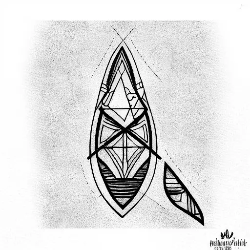 kayak tattoo design idea