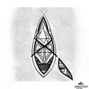 kayak tattoo design idea