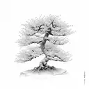 Bonsai pear tree tattoo design idea