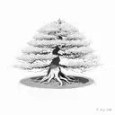 Bonsai pear tree tattoo design idea