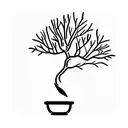 Bonsai pear tree tattoo design idea