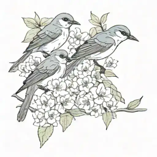 songbirds tattoo design idea