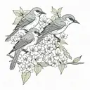 songbirds tattoo design idea