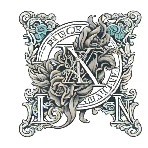 October 31, 2021 in roman numerals with the name Preston tattoo design idea