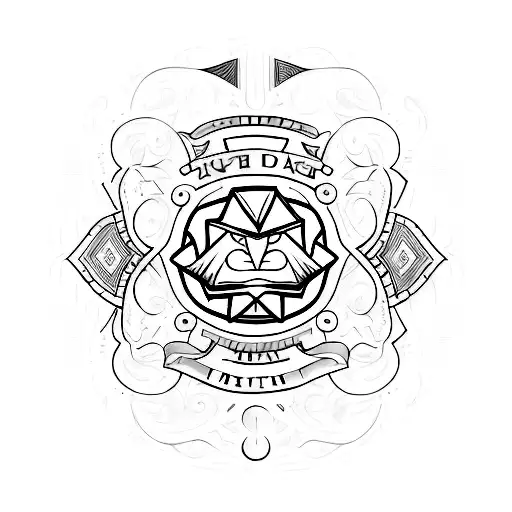 A tattoo design featuring a stylized portrait of your dad, with his name 'Luis Antonio Negron' incorporated in a creative way, surrounded by artistic elements symbolizing his love for helping others. The design could include his birthdate 'June 18, 1971' subtly integrated into the artwork. tattoo design idea