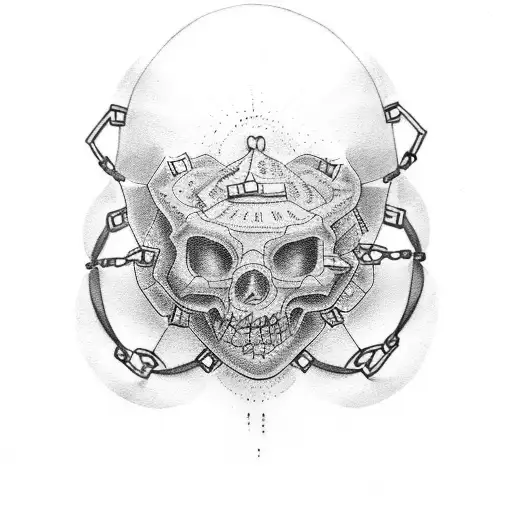 A tattoo that perfectly represents the phrase "Everyone knows the chains they drag" tattoo design idea