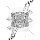 chains encircling arms tattoo design idea