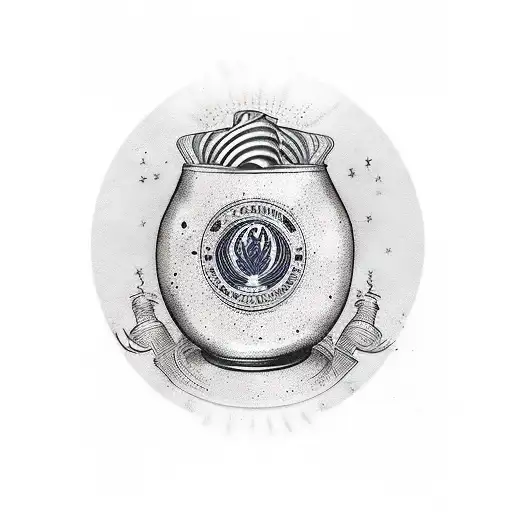 copa mundial con un vaso de Fernet y asado  tattoo design idea