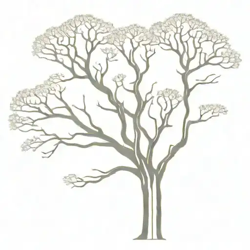 boab tree silhouette tattoo design idea