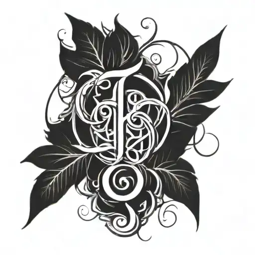 A tattoo design incorporating elements related to your cousin, such as a symbol or object that represents them, intertwined with the letters FJSNG tattoo design idea