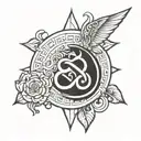 tanit god symbol tattoo design idea