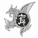 tanit god symbol tattoo design idea
