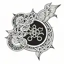 tanit god symbol tattoo design idea