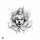 clown tattoo design idea