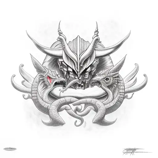 inarius fighting Lilith Diablo 4 tattoo design idea