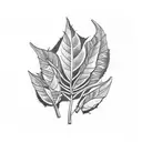 tobacco plant tattoo design idea