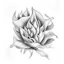 tobacco plant tattoo design idea