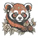 red panda  tattoo design idea