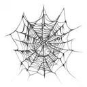 spider climbing spider web string  tattoo design idea