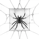 spider climbing spider web string  tattoo design idea
