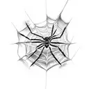 spider climbing spider web string  tattoo design idea
