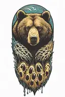 paw print of a bear tattoo design idea