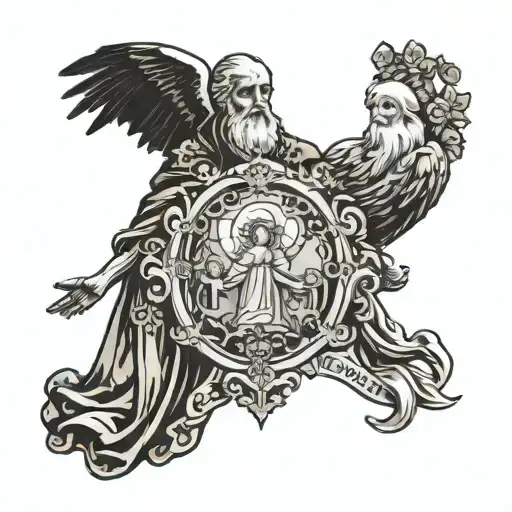 Santa Rita de Cascia and Saint Jude Thadeus tattoo design idea