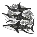 Manta Ray and Whale Shark tattoo design idea