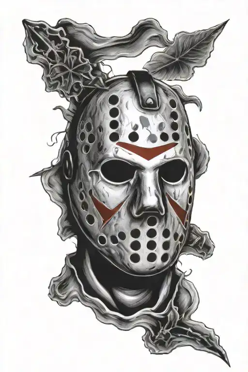 Jason Voorhees mask tattoo design idea