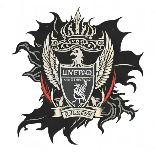 liverpool fc crest with eternal flame and 97 tattoo design idea