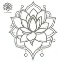 Lotus flower with mandala design tattoo design idea