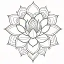 Lotus flower with mandala design tattoo design idea