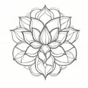 Lotus flower with mandala design tattoo design idea