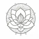 Lotus flower with mandala design tattoo design idea