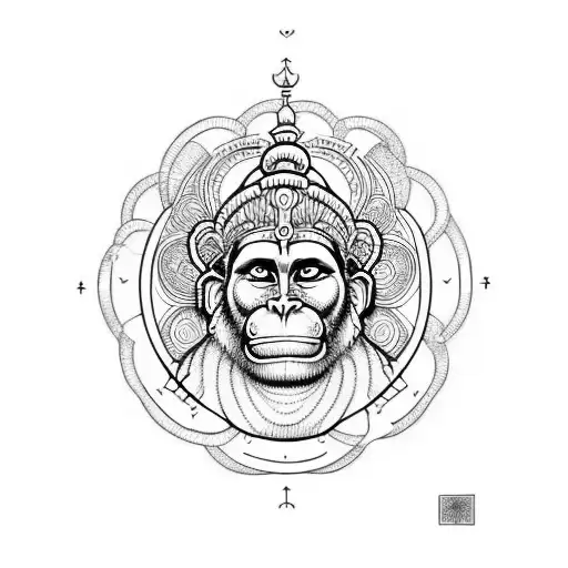 hanuman tattoo design idea
