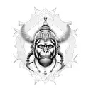 hanuman tattoo design idea