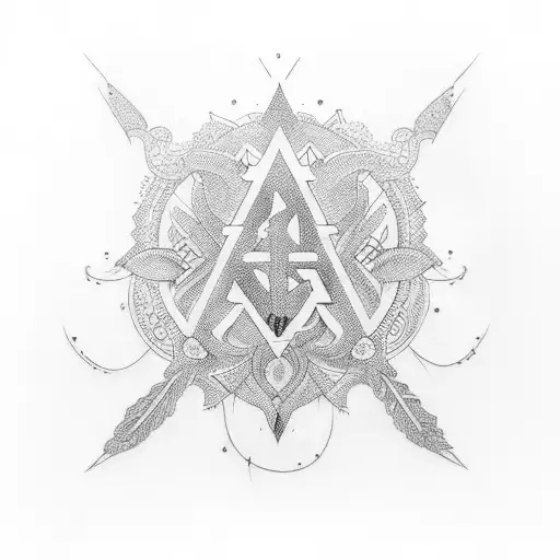 mantra in band tattoo design idea