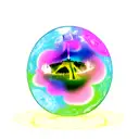 A psychedelic bubble of soap with the silhouette of the eiffel tower tattoo design idea