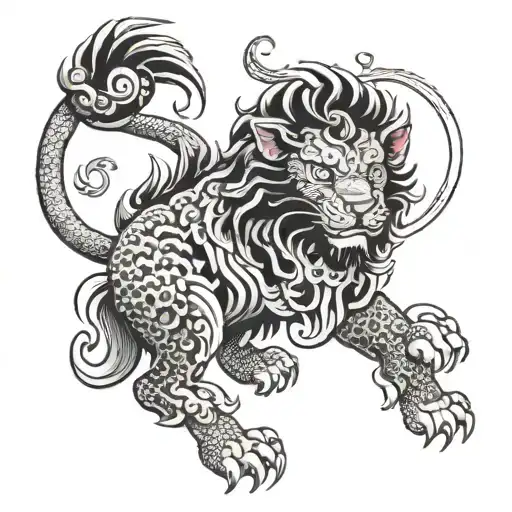 Dutch lion tattoo design idea