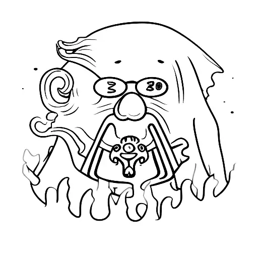 ghost funny with sunglass tattoo design idea