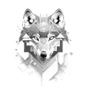 Wolf houling tattoo design idea