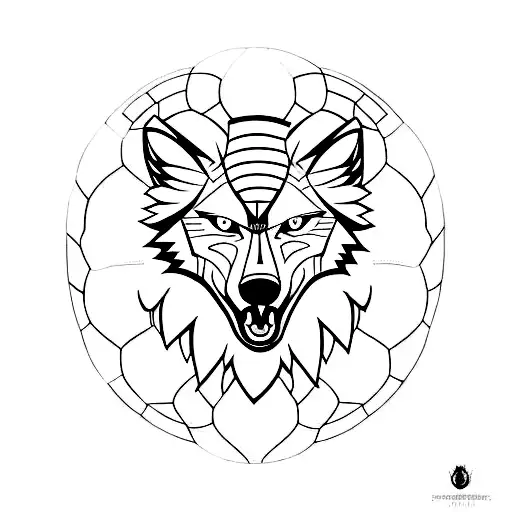 A minimalist tattoo of a wolf wearing a soccer jersey, representing the client's passion for both wolves and football tattoo design idea