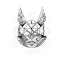 one face sliced to 2 characters one of them evil, clock at the back mixed with the head, butterfly effect and spacetime tattoo design idea