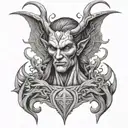 Lucifer tattoo design idea