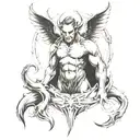 Lucifer tattoo design idea