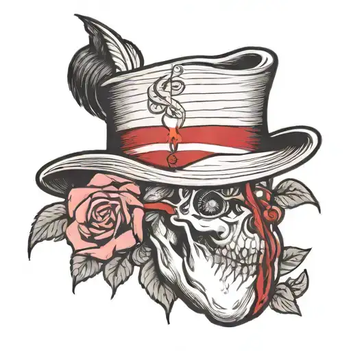 An anatomical heart with a red and white candle in the middle, a white Panama hat with a red stripe, a malandro's guide  tattoo design idea