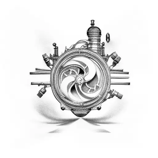 Incorporate cinema reels or film projectors in a black porcelain-style tattoo along the spine tattoo design idea