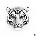 tiger with devil eyes tattoo design idea