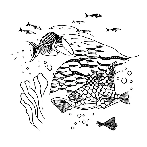 Scuba diving tattoo design idea